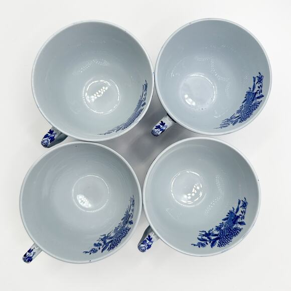Copeland Spode Fitzhugh Blue Cups #Y2988 London Pattern (No Saucers) Set of 4 - Picture 11 of 13